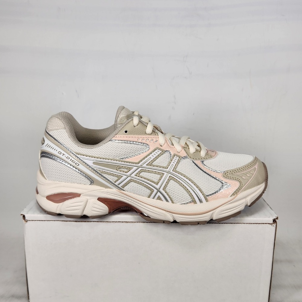 ASICS GT-2160 Running Shoes Women Size 6 Cream White Sport Sneakers